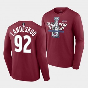 Gabriel Landeskog Colorado Avalanche 2022 Stanley Cup Finals Burgundy Full Strength T-Shirt
