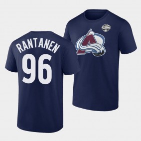 Mikko Rantanen 2022 NHL Global Series Colorado Avalanche Navy T-Shirt