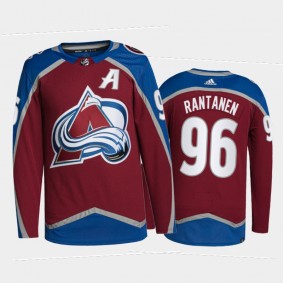 2021-22 Colorado Avalanche Mikko Rantanen Primegreen Authentic Jersey Burgundy Home Uniform