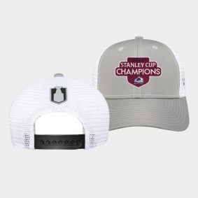 Colorado Avalanche 2022 Stanley Cup Champions Trucker Snapback Hat Tan