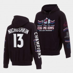 Colorado Avalanche Valeri Nichushkin 3X Stanley Cup Champs Black JH Design Hoodie