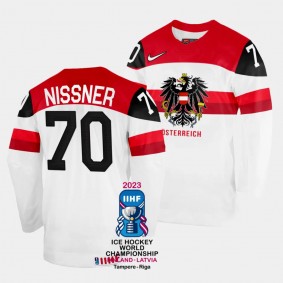 Australia 2023 IIHF World Championship Benjamin Nissner #70 White Jersey Home