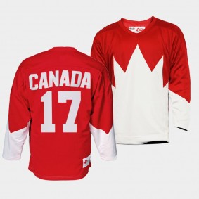 Bill White Canada Hockey 1972 Summit Series Red Jersey #17 Replica