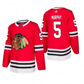 Men's Chicago Blackhawks Connor Murphy #5 Home Red Authentic Player Cheap Jersey