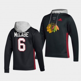 Chicago Blackhawks Jake McCabe Skate Black Lace-up Hoodie