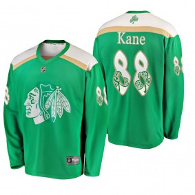 Men's Blackhawks Patrick Kane #88 2019 St. Patrick's Day Green Replica Fanatics Branded Jersey