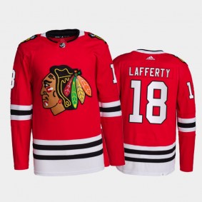 Sam Lafferty Chicago Blackhawks Home Jersey 2022-23 Red #18 Primegreen Authentic Uniform