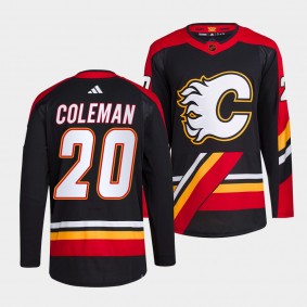 Blake Coleman Calgary Flames 2022 Reverse Retro 2.0 Black #20 Authentic Primegreen Jersey Men's