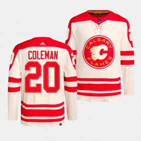 Blake Coleman Calgary Flames 2023 NHL Heritage Classic Cream #20 Primegreen Authentic Player Jersey Men's