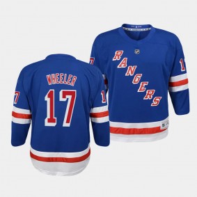 New York Rangers #17 Blake Wheeler Home Replica Blue Youth Jersey