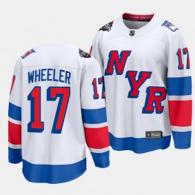 2024 NHL Stadium Series Blake Wheeler Jersey New York Rangers White #17 Breakaway Player Men's