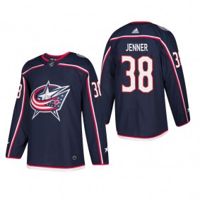 Men's Columbus Blue Jackets Boone Jenner #38 Home Navy Authentic Player Cheap Jersey