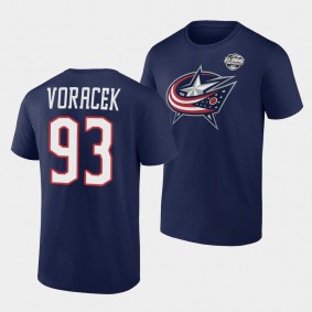 Jakub Voracek 2022 NHL Global Series Columbus Blue Jackets Navy T-Shirt