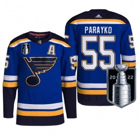 Blues Colton Parayko 2022 Stanley Cup Playoffs Blue Jersey