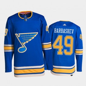2022 St. Louis Blues Ivan Barbashev Authentic Pro Jersey Blue Alternate Uniform