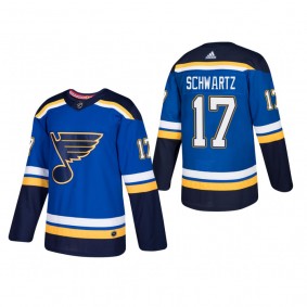 Men's St. Louis Blues Jaden Schwartz #17 Home Blue Authentic Player Cheap Jersey