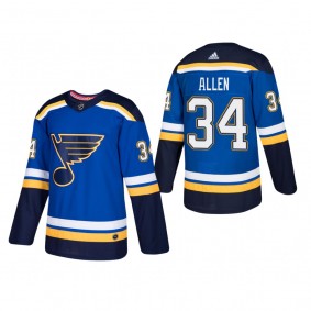 Men's St. Louis Blues Jake Allen #34 Home Blue Authentic Player Cheap Jersey