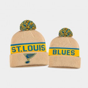 St. Louis Blues 2022 Winter Classic Unisex Cuffed Pom Natural Knit Hat