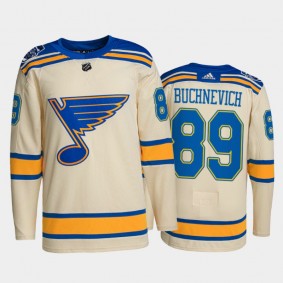 St. Louis Blues Pavel Buchnevich #89 2022 Winter Classic Cream Authentic Jersey
