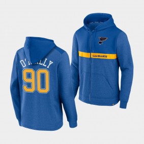 St. Louis Blues Ryan O'Reilly Iconic Ultimate Champion Blue Full-Zip Hoodie