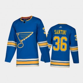 St. Louis Blues Steven Santini #36 Alternate Blue 2020-21 Authentic Jersey