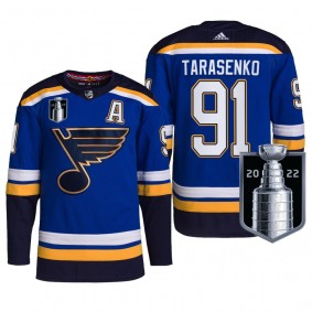 Blues Vladimir Tarasenko 2022 Stanley Cup Playoffs Blue Jersey