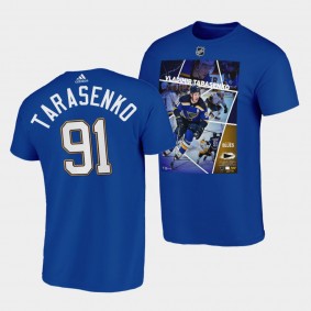 St. Louis Blues Vladimir Tarasenko Player photo Impact Player T-Shirt #91 Blue