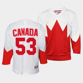 Canada Hockey Summit Series Bo Horvat White #53 Throwback Jersey