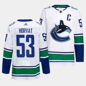 Vancouver Canucks Away Bo Horvat #53 White Jersey Primegreen Authentic Pro