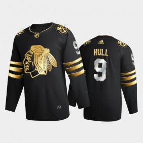 Chicago Blackhawks Bobby Hull #9 2020-21 Retired Authentic Golden Black Limited Edition Jersey
