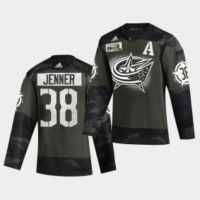 Boone Jenner Columbus Blue Jackets 2021 Military Night Camo Authentic Limited Jersey