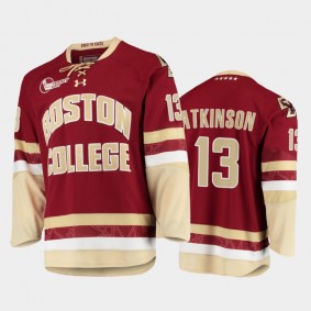 Boston College Eagles Cam Atkinson #13 College Hockey Maroon Jersey