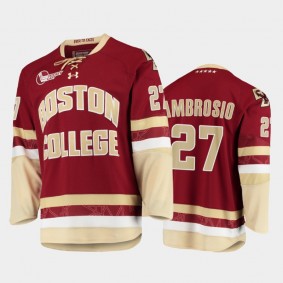 Colby Ambrosio #27 Boston College Eagles 2021-22 College Hockey Maroon Jersey