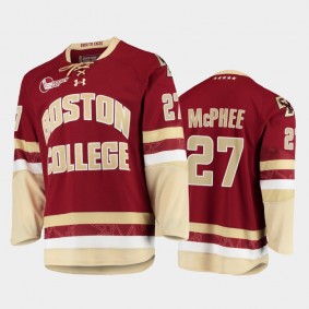 Boston College Eagles Graham McPhee #27 College Hockey Maroon Jersey