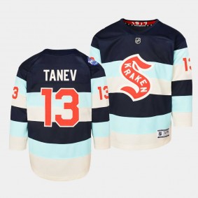 Seattle Kraken #13 Brandon Tanev 2024 NHL Winter Classic Premier Player Blue Youth Jersey
