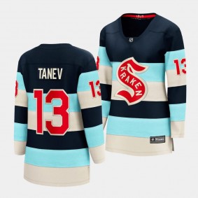 Seattle Kraken Brandon Tanev 2024 NHL Winter Classic Breakaway Player Women Blue Jersey