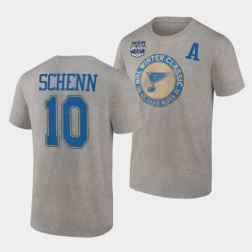 Brayden Schenn #10 St. Louis Blues 2022 Winter Classic Vintage Distressed Gray T-Shirt