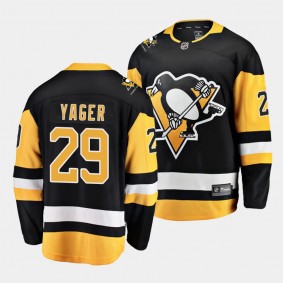 2023 NHL Draft Brayden Yager Pittsburgh Penguins Jersey Black Home Breakaway Player