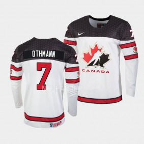Canada 2023 IIHF World Junior Championship Brennan Othmann #7 White Jersey