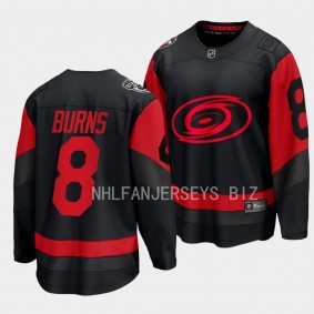 2023 NHL Stadium Series Brent Burns Jersey Carolina Hurricanes Black #8 Breakaway Player Men'