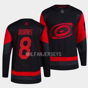 Brent Burns Carolina Hurricanes 2023 NHL Stadium Series Black #8 Primegreen Authentic Jersey Men's