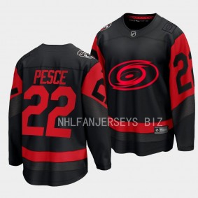 2023 NHL Stadium Series Brett Pesce Jersey Carolina Hurricanes Black #22 Breakaway Player Men'