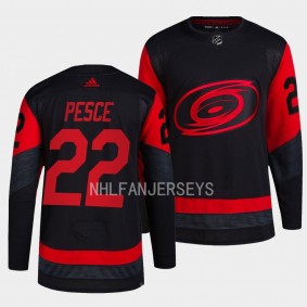 Brett Pesce Carolina Hurricanes 2023 NHL Stadium Series Black #22 Primegreen Authentic Jersey Men's