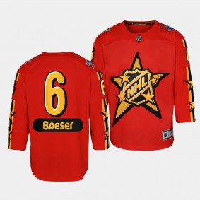 Vancouver Canucks #6 Brock Boeser 2024 NHL All-Star Game Premier Red Youth Jersey