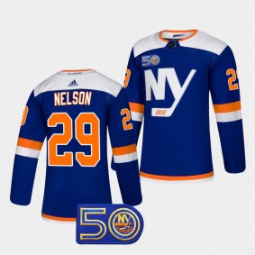 New York Islanders Brock Nelson 50th Anniversary #29 Royal Jersey Authentic Alternate