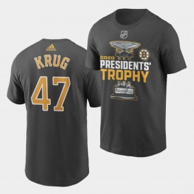 Bruins 2020 Presidents' Trophy Torey Krug #47 Glory T-Shirt
