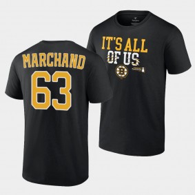 Boston Bruins Brad Marchand 2022 Stanley Cup Playoffs Slogan Black #63 T-Shirt