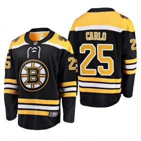 Men's Boston Bruins Brandon Carlo #25 Home Black Breakaway Player Cheap Jersey
