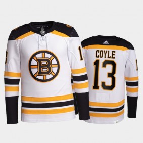 2021-22 Boston Bruins Charlie Coyle Pro Authentic Jersey White Away Uniform