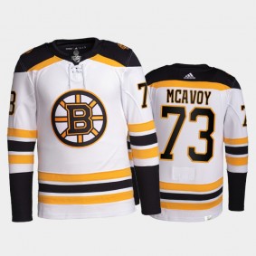 2021-22 Boston Bruins Charlie McAvoy Pro Authentic Jersey White Away Uniform